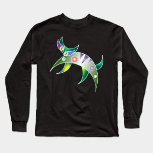 Gradient Cat Long Sleeve T-Shirt